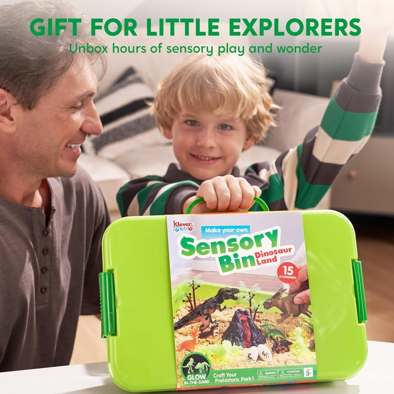 Klever Kits Dinosaur Sensory Bin with Glow-in-Dark photo 5