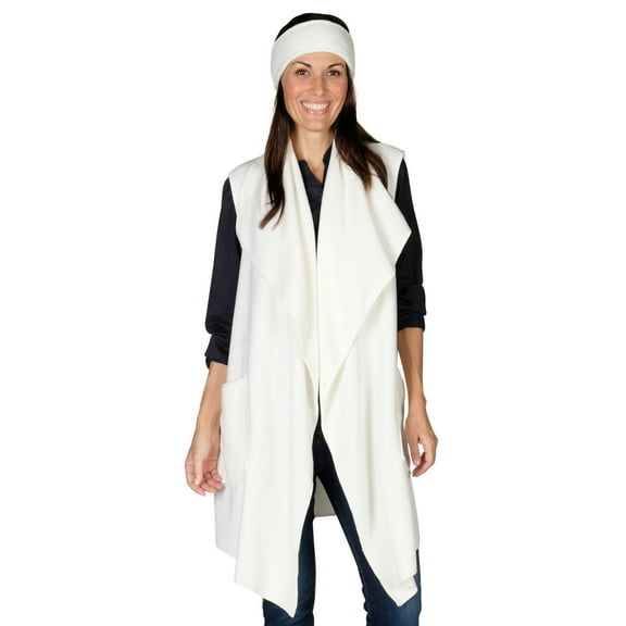 Le Moda Women's Trimmed Fleece Vest - Winter Collection