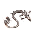 thumbnail image 2 of Figura de dragón de metal, estatua de dragón, adorno de mesa, escultura de animal de recuerdo plata, 2 of 9