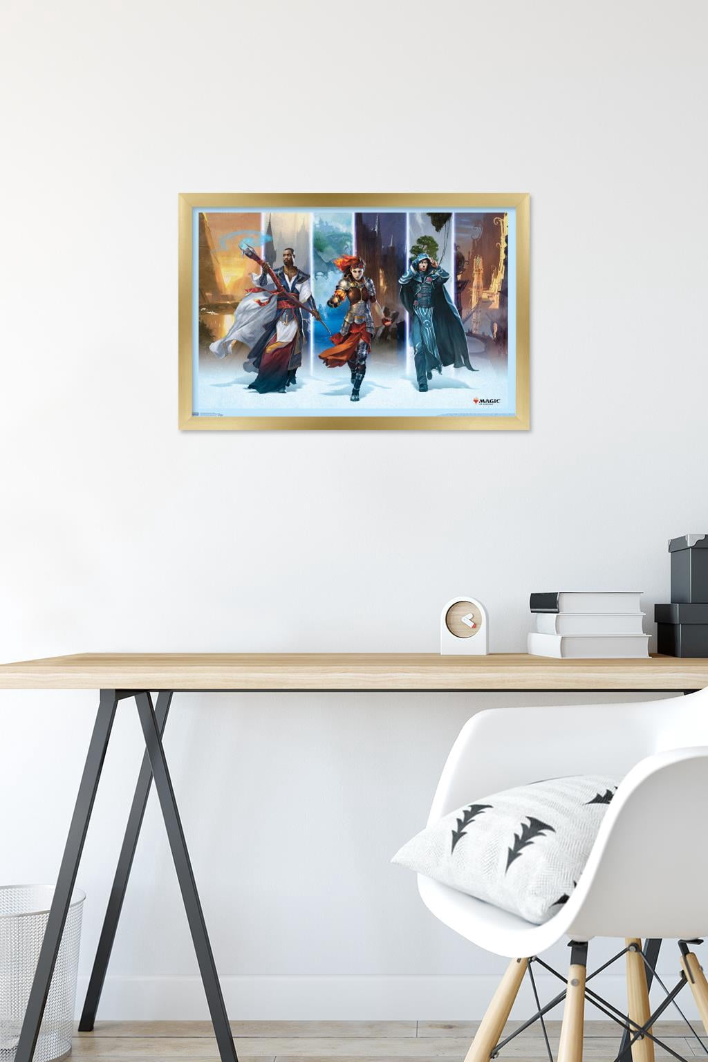 Magic: The Gathering - Worlds Wall Poster, 14.725" x 22.375", Framed