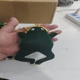 thumbnail image 2 of Tdxkok Vintage Curved Coin Purse Soft Fabric Mini Wallet with Clasp Chain Portable Change Pouch for Cards Keys Daily Use 16*8*2CM D, 2 of 6