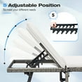 thumbnail image 4 of Devoko 2PCS Patio Folding Rattan Chaise Lounge Chair with Adjustable Back, Outdoor Cushioned Recliner for Garden&Backyard, White, 4 of 7