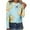 Light Blue, variant on NTACZA Womans Tops Blue Long Sleeve Crewneck Graphic Prints Tees Women's Shirts L