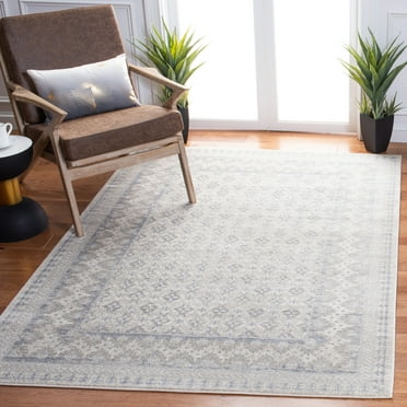 SAFAVIEH Brentwood Dory Geometric Area Rug, Ivory/Grey, 6'7" x 6'7" Square