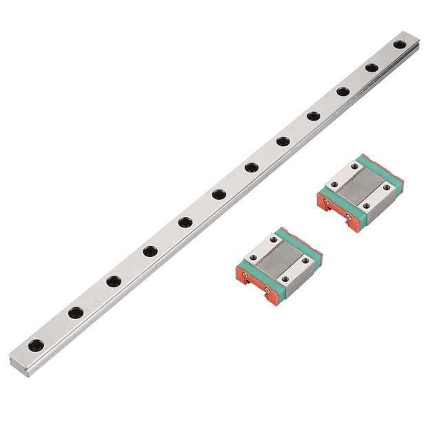 Riel guía lineal, riel guía lineal, riel guía lineal en miniatura Mgn12 de 300 mm de ancho, 2 piezas, bloques deslizantes Mgn12B para medición automática de P