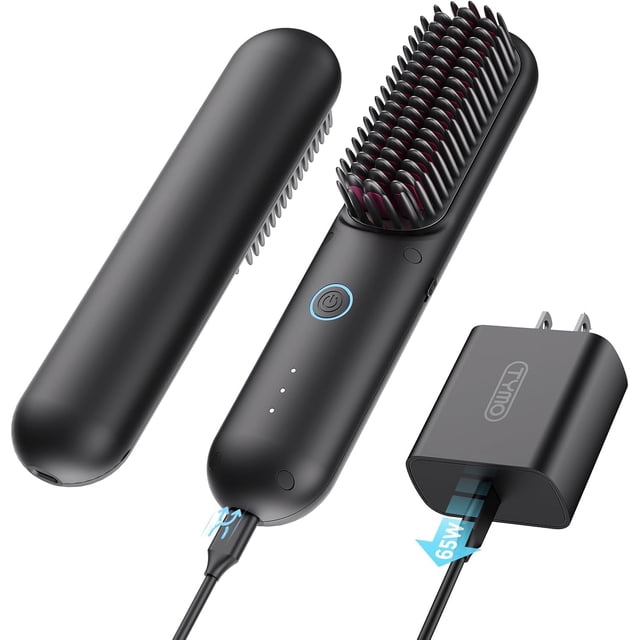 Cepillo alisador de pelo inalámbrico TYMO Porta PRO Black