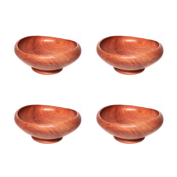 Curved Doussie Wood Bowl - Regular 4-Pack