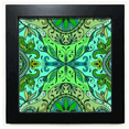 thumbnail image 1 of Flores Patron hojas de estilo europeo, líneas de Mesa de pared con marco cuadrado negro, 1 of 4