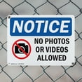 thumbnail image 5 of (2 Pack) No Photos Or Video Allowed OSHA Notice Sign 14 Inch X 10 Inch Plastic Sign, Weather Resistant, UV Protected for Workplace, Business, and Construction Site, Made in the USA, 5 of 8