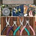 thumbnail image 2 of 5Pcs Jewelry Pliers Set Jewelry Making Pliers Tools Kit Include Jewelry Making Needle Nose Chain Nose Round Bent Pliers Wire Cutter for Bracelet Beading DIY Craft Jewelry Making Supplies, 2 of 10