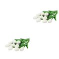 thumbnail image 3 of Monstrate 10X Artificial PU simulación flores falsas ramo flores boda interior jardín fiesta jarrón accesorios decoración blanco Blanco 2Conjunto, 3 of 6