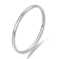 thumbnail image 1 of Meidiya 1mm Titanium Steel Womens Plain Band Knuckle Stacking Midi Ring Silver/Gold Color All-match Decorative Glittery Simple Couple Thin Ring for Anniversary Size 4 to 10, 1 of 7