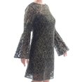 thumbnail image 2 of Michael Kors Womens Metallic Lace Midi Dress, Metallic, Large, 2 of 3