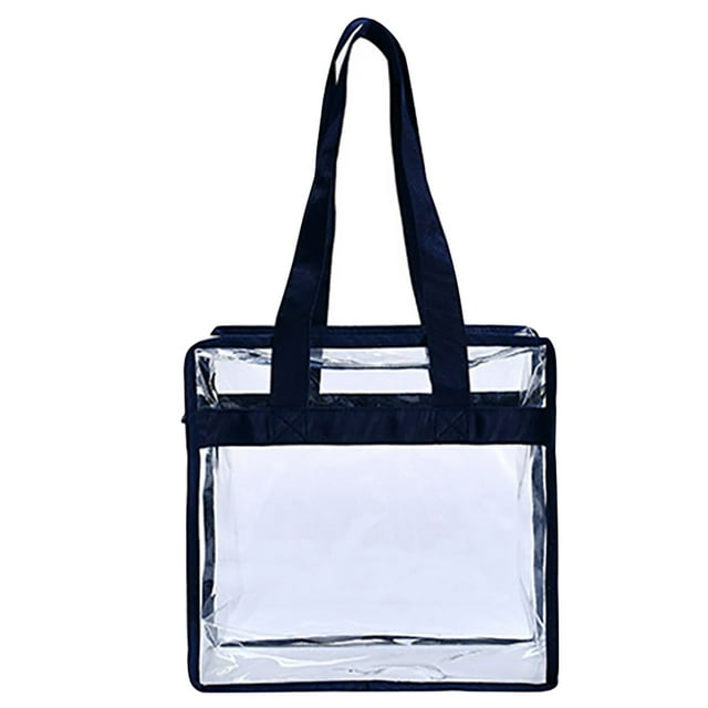 Fiudx Neceser Transparente de Pvc, Ideal para Viajes, Tejido Resistente Al Desgaste, Cómodo para Uso Prolongado, Diseño Portátil y Práctico, Multiusos, Colores Negro, Azul Marino y Rojo, 30 X 32 X 16