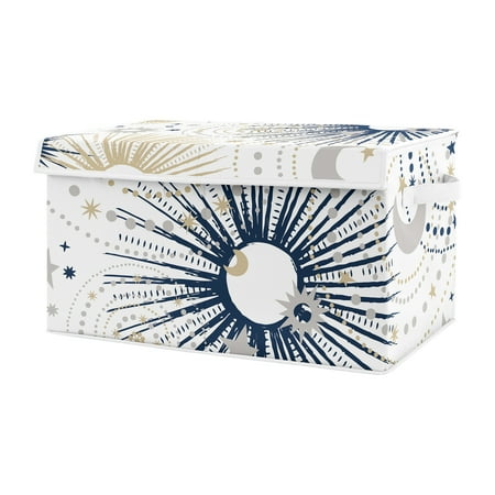UPC: 0846480092865 | Celestial Navy Blue and Gold Storage Fabric Toy Box by Sweet Jojo Designs