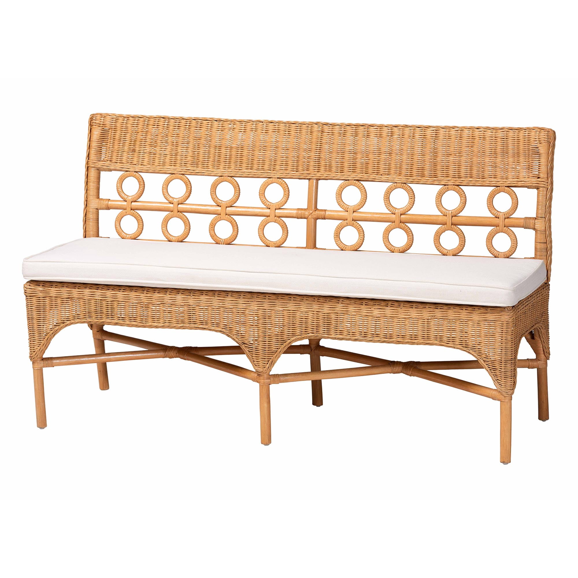 bali & pari Matilde Boho Dining Nook Set, 3-Piece, Light Honey