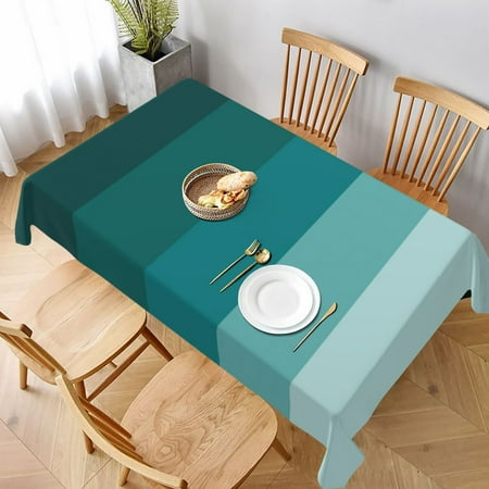 

Table Cloth Rectangle Table Teal Color Tablecloth 60 x 90 Inch Wrinkle Resistant Decorative Fabric Table Cover for Dining Party Indoor Outdoor