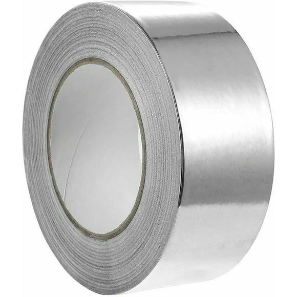 Professional Grade Aluminum Foil Tape, Reflective Sealing Tape for Industrial Grade Hvac, Heavy Duty Silver Duct Tape Thicker, Sealing & Insulation Exhaust Pipe, for Indoor Outdoor Use (48mm X 50m)