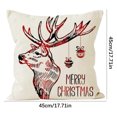 thumbnail image 3 of EDHITNR Clearance Christmas Tree Throw Pillow Covers 18X18 Inch - Festive House Decor For Couch Sofa And Office - Machine Washable Polyester Zip Closure No Inser Black and Friday Deals 90% off, 3 of 4