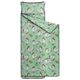 thumbnail image 2 of Hen and Tail Green Pattern Teens Toddler Nap Mat with Pillow, Sleeping Mat Bag for Preschool Daycare 60"x20", 2 of 6