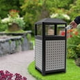 thumbnail image 4 of 16*33.25 Commercial Waste Container Outdoor Trash Can Garbage Enclosure Grey for Conference Rooms, 4 of 16