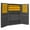 Yellow, variant on 14 Gauge 12 Door Shelves Lockable Cabinet with 72 Red Hook on Bins & 1 Adjustable Shelf & 4 Drawers, Gray - 48 x 24 x 72 in.