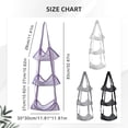 thumbnail image 3 of Hanging Organizer Bag,Over The Door Hanging Sports Equipment and Ball Storage, Garage Sports Equipment Organizer for Hold Soccer,Basketball,Football,Volleyball and Swimming Gear(Purple 83x30cm), 3 of 6