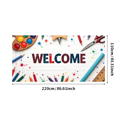 thumbnail image 1 of Welcome Banner with International Flags Circular Design Background Event Decoration Party Supplies Global Conference Backdrop Indoor Outdoor Display, 1 of 4