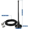 thumbnail image 5 of Eightwood 27MHz CB Radio Antenna Magnetic Base Soft Whip PL259 BNC Male Compatible with Cobra Midland Uniden Maxon President Mobile CB Radio Antenna Kit for Truck Car, 5 of 8