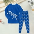 thumbnail image 2 of UAYOTSE Little Boys Pajamas Fire Truck Kids Train 2 Piece Pjs Dinosaur Sleepwear Toddler Boy Tractor Clothes Sets(4-5 Years,Z77-Blue), 2 of 9