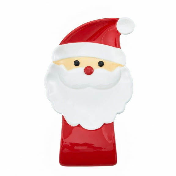 Bico Santa Claus Ceramic Hand Painted Spoon Rest, Cute Christmas Decor, Dishwasher Safe