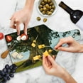 thumbnail image 4 of Nature Cutting Board, Majestic Oak Tree on Grass Estonia Northern Europe Rural in Summer Landscape, Tempered Glass Cutting and Serving Board, Wine Bottle Shape, Cocoa Fern Green, by Ambesonne, 4 of 5