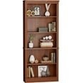 thumbnail image 7 of CQAOE 5-Shelf Tall Bookcase, 71" Wood Open Display Bookshelf for Living Room, Bedroom, Home Office, Large Storage Organizer with Modern Design (Cherry), 7 of 7
