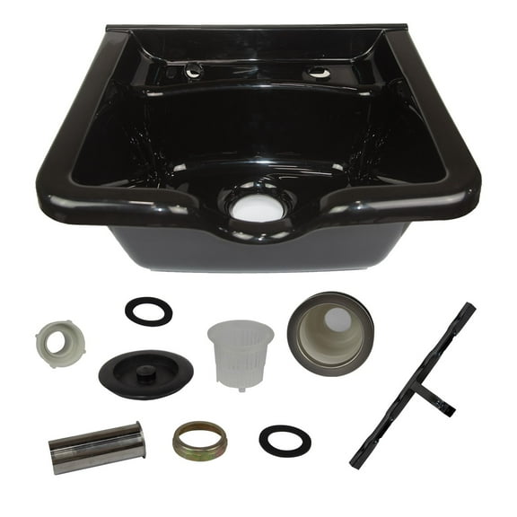 Shampoo Bowl  CAMDEN BLACK NO FAUCET Wall Mounted Unit Beauty Salon Barber Shop Salon Furniture & Equipment