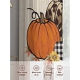 thumbnail image 2 of Fall Sheer Curtains 63 Inch Length 2 Panels Set, Semi Transparent Voile Rod Pocket Curtains for Living Dining Room Bedroom Drapes Thanksgiving Pumpkin Sunflower Plaid Leopard Print, 2 of 8