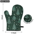thumbnail image 6 of Cute Oven Mitts,Dark Green Christmas Tree Pattern Oven Mitt 2-Pack Set,Kitchen Gloves for Oven,Heat Resistant Oven Mitts 7.7"x12", 6 of 7