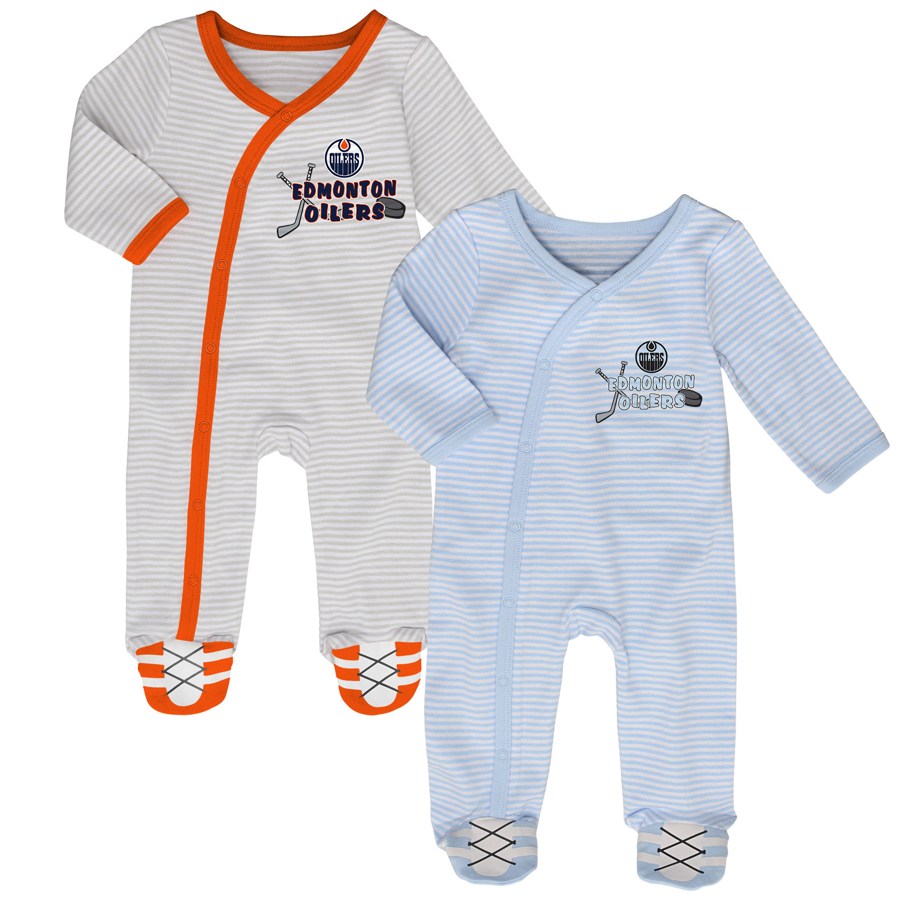 Edmonton Oilers Newborn Hockey Best 2Piece Long Sleeve Coverall Set