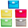 thumbnail image 2 of B5 Plastic Envelopes Document File Folders Snap Closure Bag School Office, 2 of 7