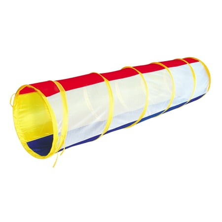 POCO DIVO Peek-a-Boo Rainbow Play Tunnel I-See-U Kids Mesh Tent 6-ft Pop-up Toy Tube