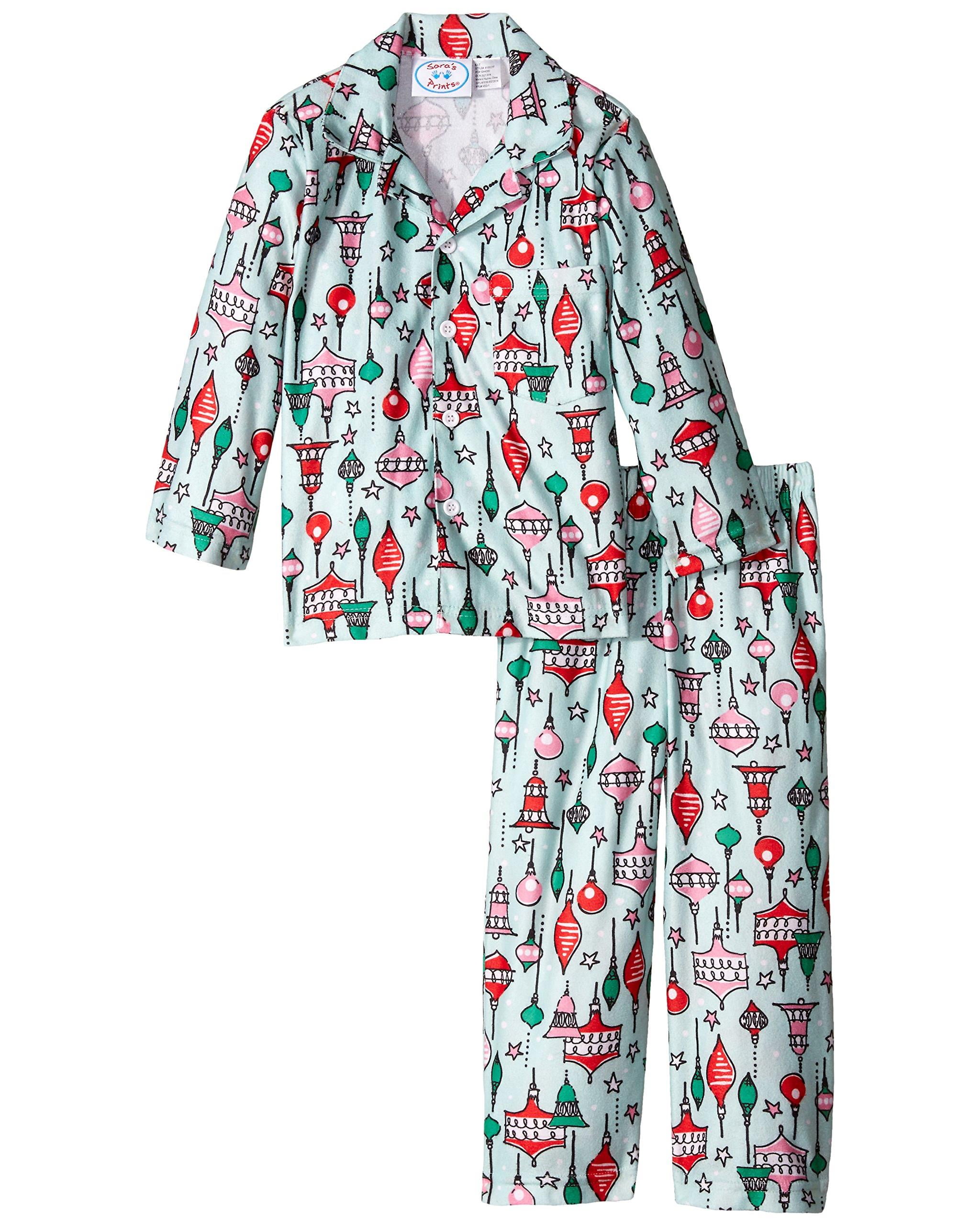 Saras Prints Toddler Girls Polka Dot Pajama Shorts Pink//Green