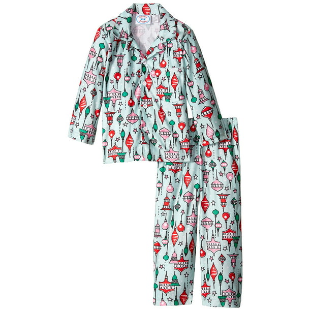 Sara's Prints Enfants Pyjama Bouton avant Manteau et Pantalon de Vacances Vêtements de Nuit