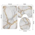 thumbnail image 3 of White Marble Gold Line Pattern Bathroom Rugs Sets 3 Piece,Toilet Cover Set,Absorbent Non Slip Bathroom Mats Sets with U-Shaped Contour Rug Toilet Rug Set, 3 of 5