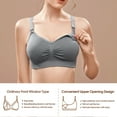 thumbnail image 4 of Womens Sleeping Nursing Bra Wirefree front buckle Breastfeeding Maternity Bralette Pack of 3, 4 of 7