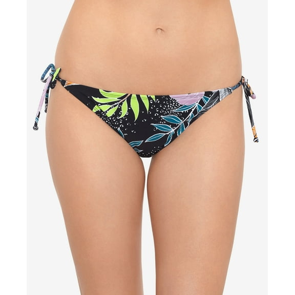 Salt Cove Night Life Side-tie Bikini Bottoms In Black Multi
