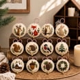 thumbnail image 5 of 12pcs,DIY Felt Christmas Ornament Kit,Handmade Embroidery Christmas Ornaments kit,Sewing Craft Set for Adults,Chritmas Tree Decor, Beginner Friendly Quilted Patchwork,Style C, 5 of 5