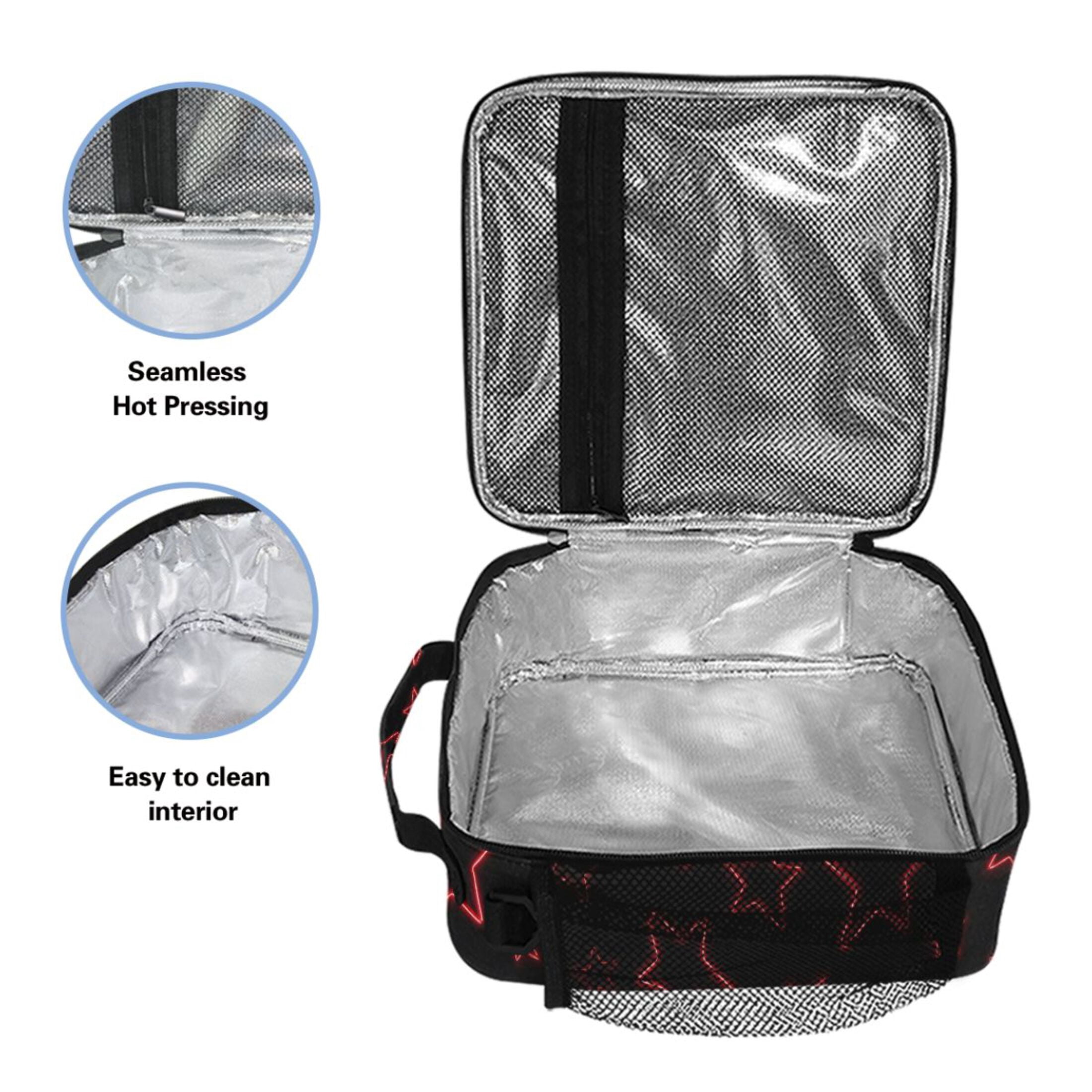 ALAZA Stars Lunch Box Insulated Cooler Lunch Bag with Shoulder Strap Meal Prep Tote