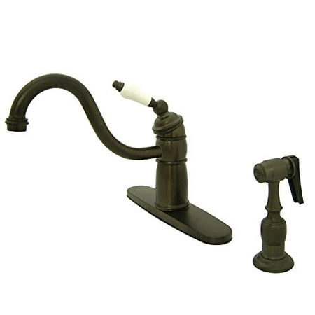 Kingston Brass Victorian Single Handle Kitchen Faucet With Brass