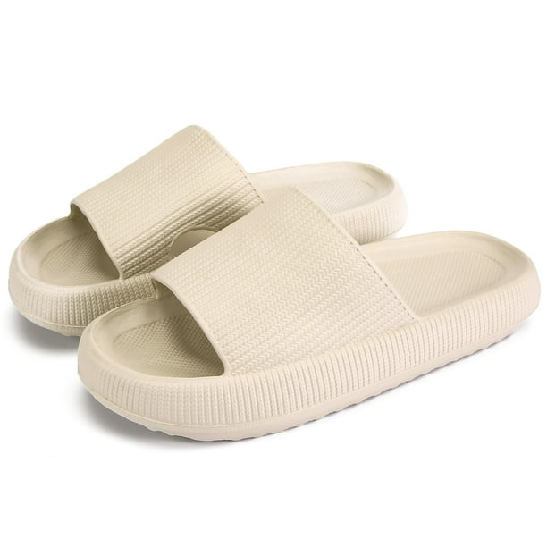 Zapatillas Rosyclo Cloud Slides, antideslizantes, suaves y cómodas, de color beige