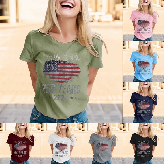 250 Anniversary USA Shirt Women USA 250th Anniversary Shirt Patriotic American Flag Eagle Tops 1776-2026 Tshirt Gifts
