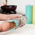 thumbnail image 4 of HAXMNOU Disposable Dish Cloths Disposable Cleaning Towels Reusable Non-Woven Cleaning Cloths for Kitchen Dishwashing Countertop Wiping Oil Absorption Fast-Drying Cleaning Rags, Green, 4 of 6